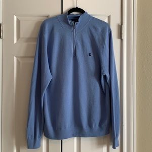 Brooks Brother Linen/Cotton Spring 3/4 Zip sweater